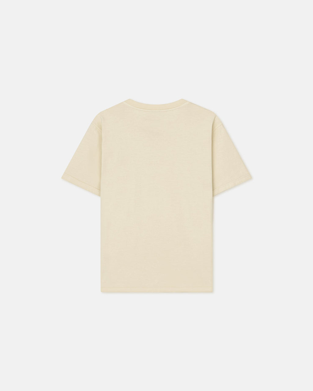 T-shirt unisexe en jersey de coton crème brodé, coupe décontractée