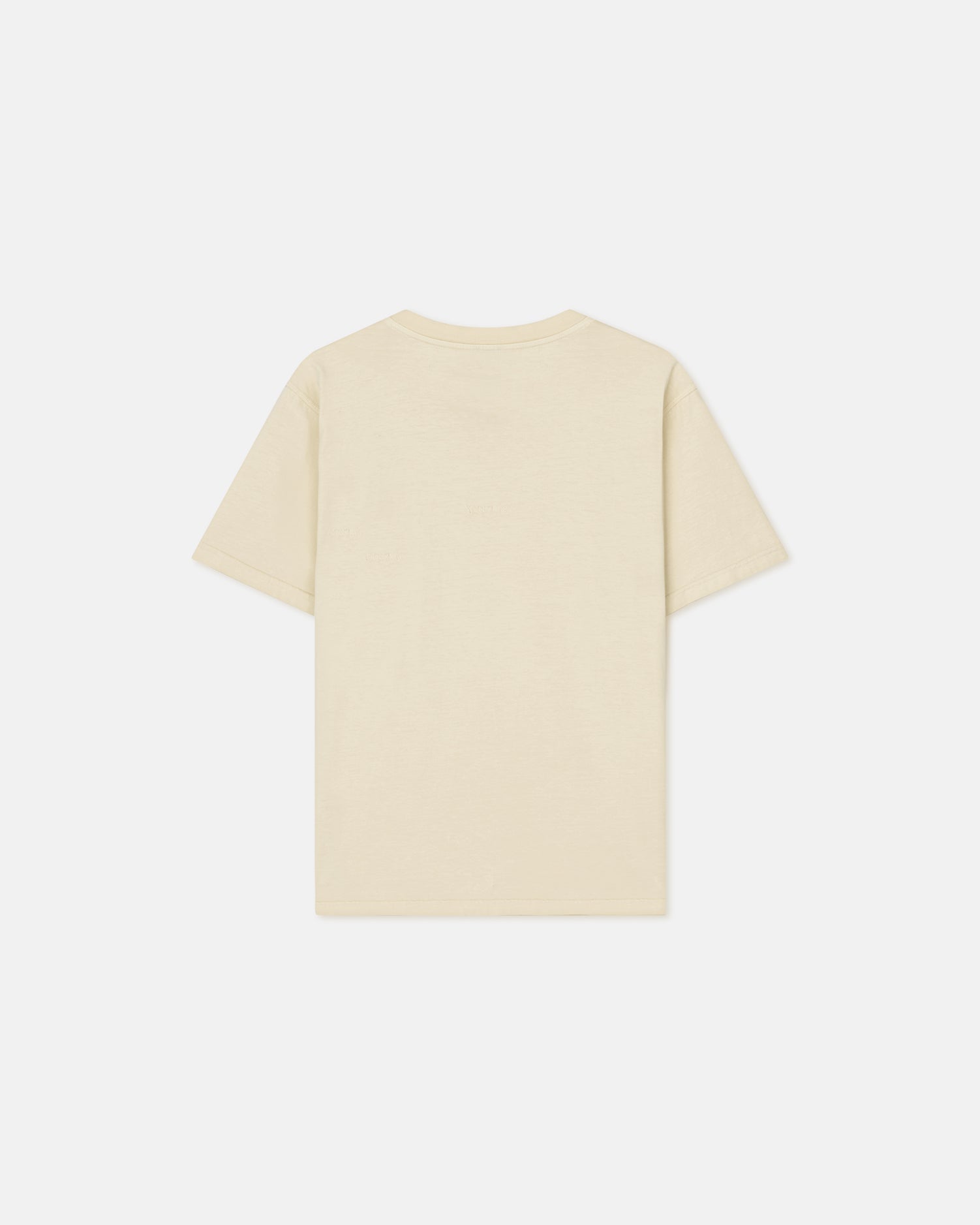 T-shirt unisexe en jersey de coton crème brodé, coupe décontractée