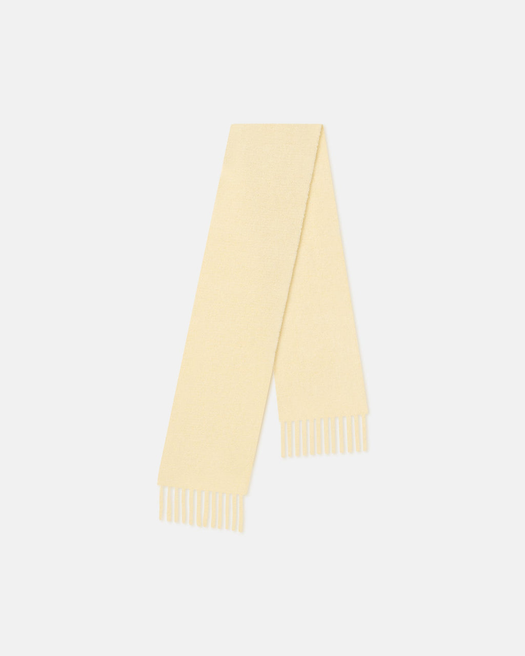 Écharpe frangée en mélange de laine doux, coloris blanc cassé, châle d'hiver minimaliste
