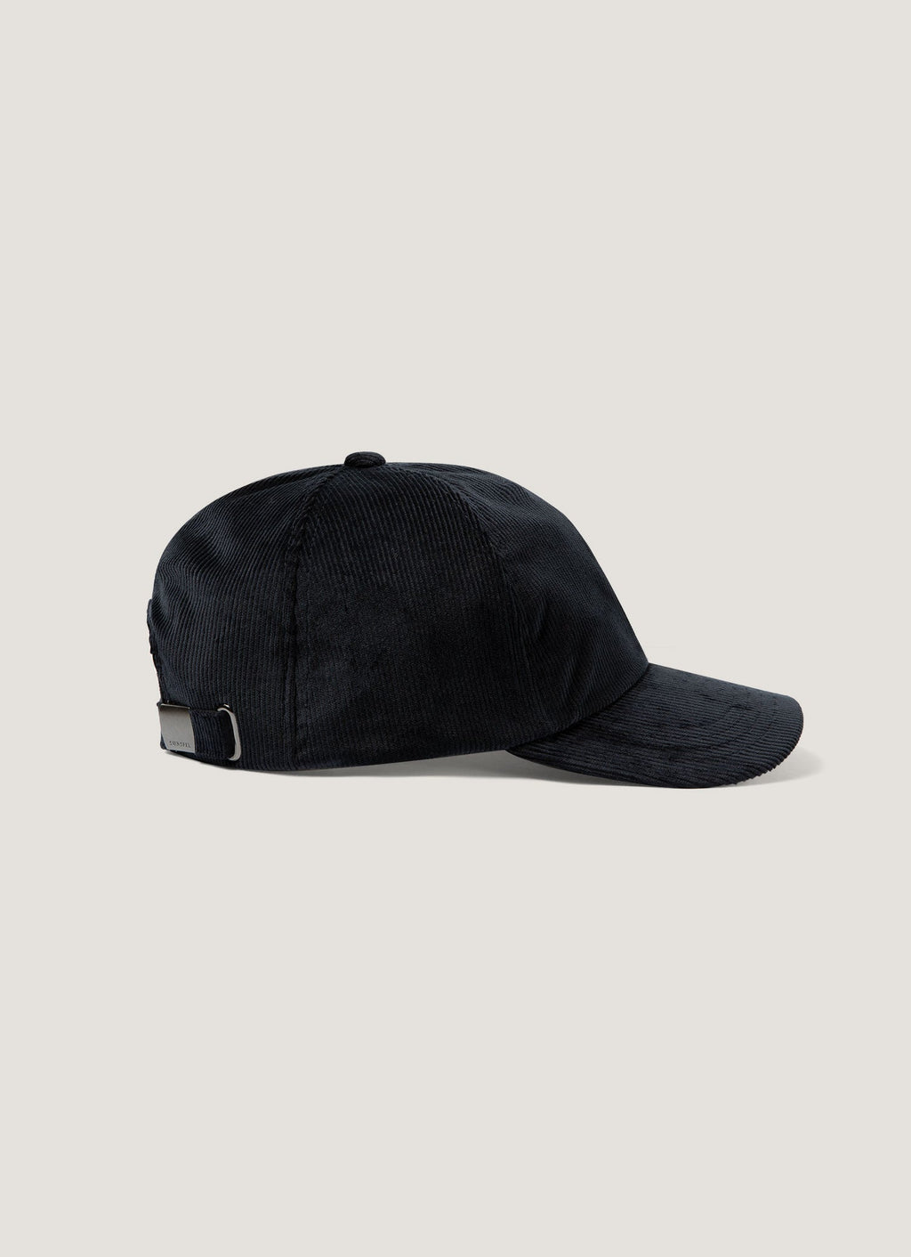Casquette de baseball en velours côtelé bleu marine avec sangle réglable pour homme