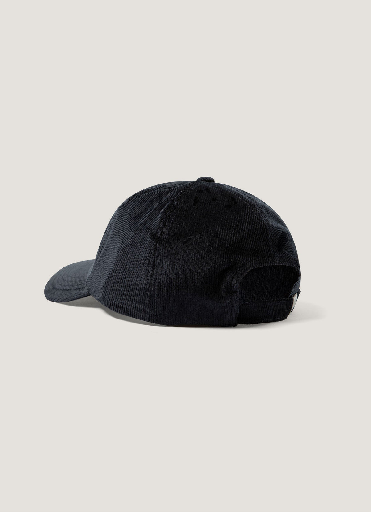 Casquette de baseball en velours côtelé bleu marine avec sangle réglable pour homme