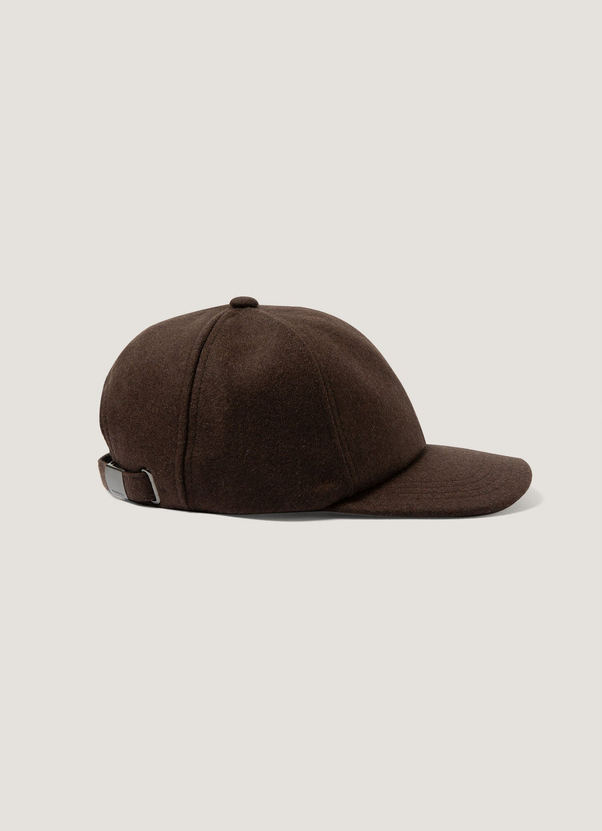 Casquette de baseball en laine bouillie, sangle réglable, truffe brun foncé
