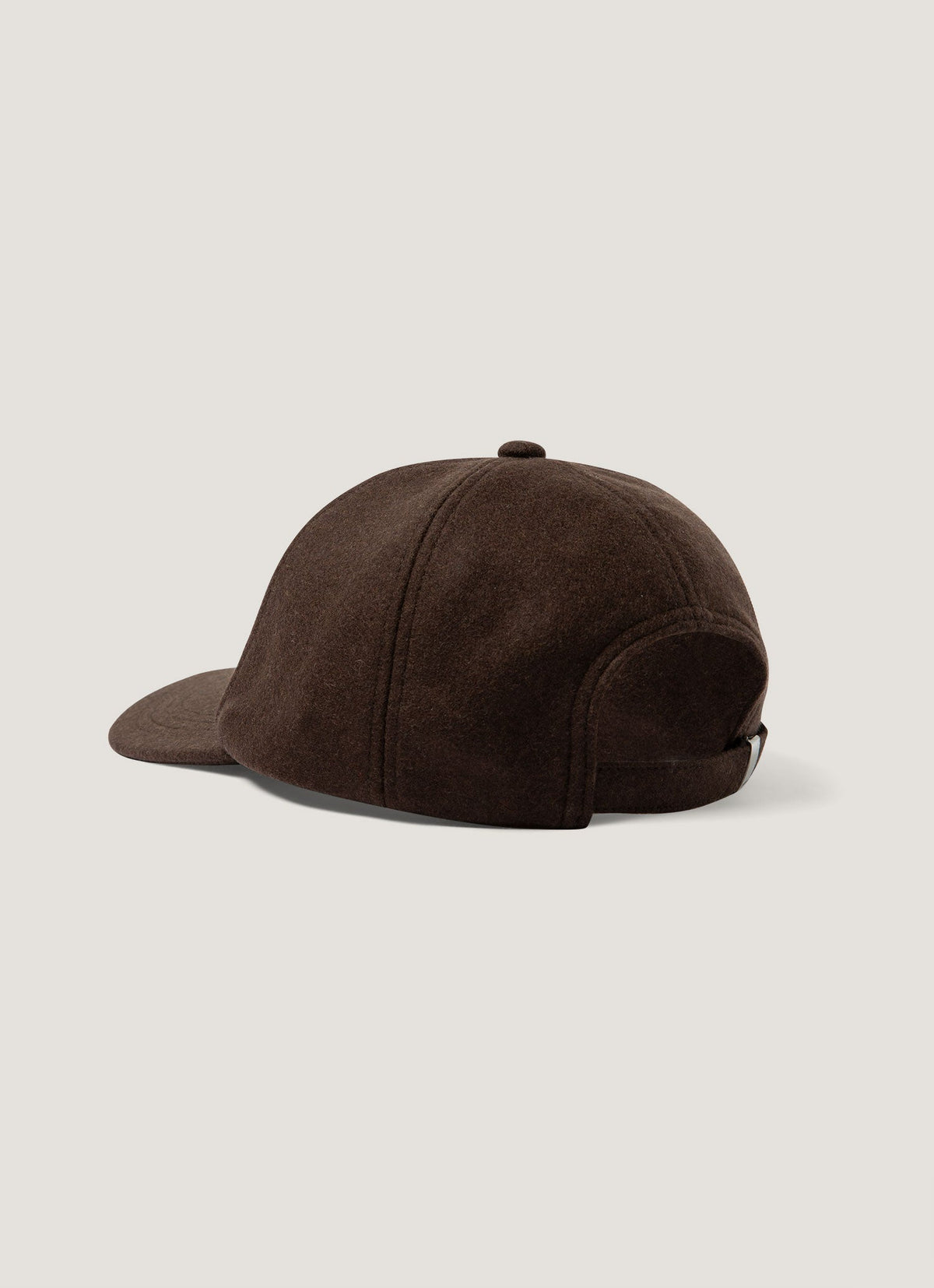 Casquette de baseball en laine bouillie, sangle réglable, truffe brun foncé