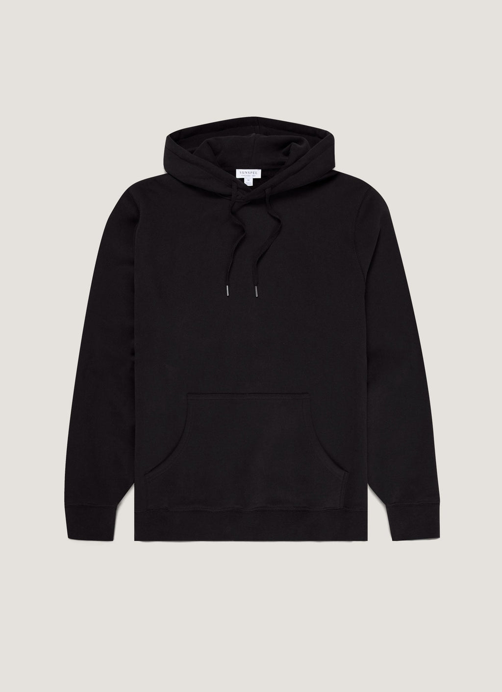 Sweat à capuche classique en coton noir pour homme avec poche kangourou