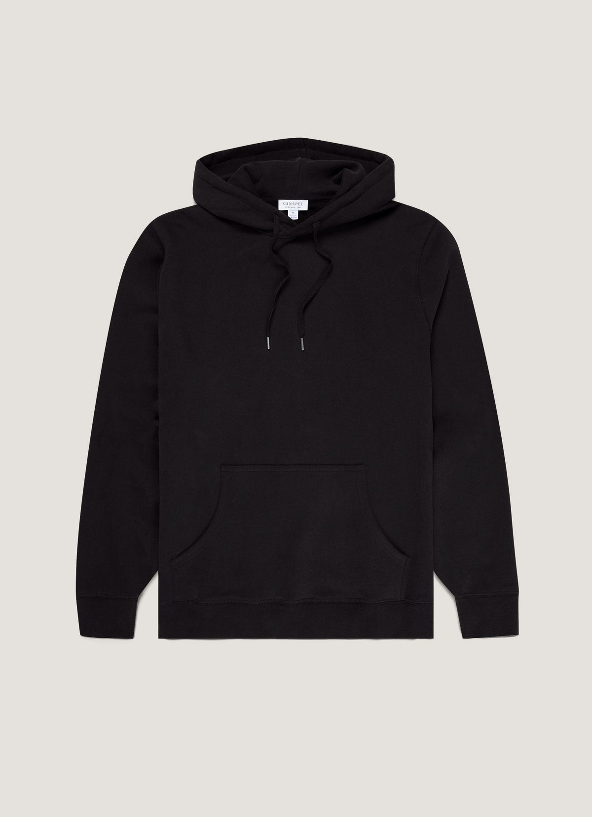 Sweat à capuche classique en coton noir pour homme avec poche kangourou
