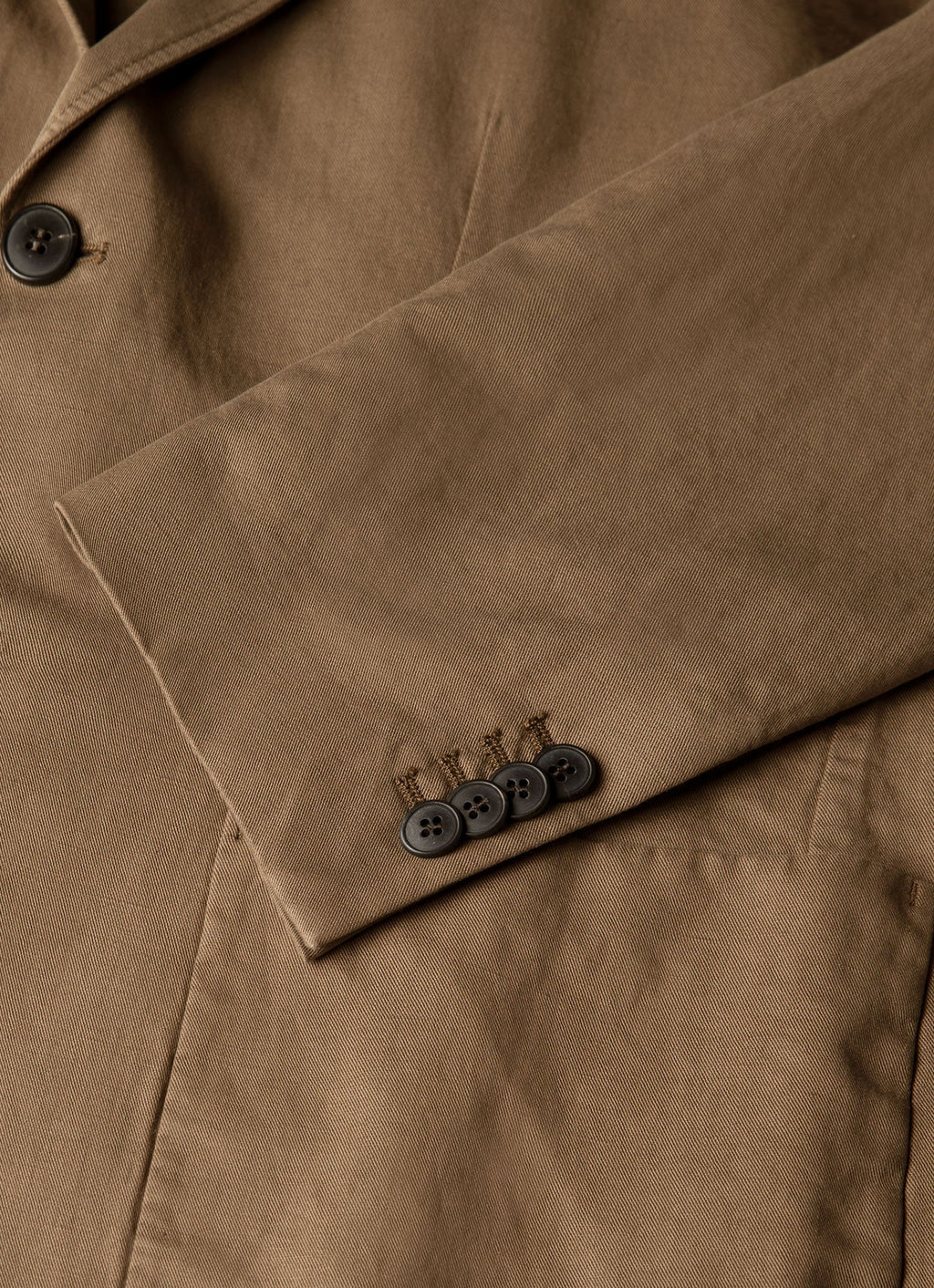 Blazer déstructuré en coton et lin marron cèdre foncé, veste à simple boutonnage deux boutons