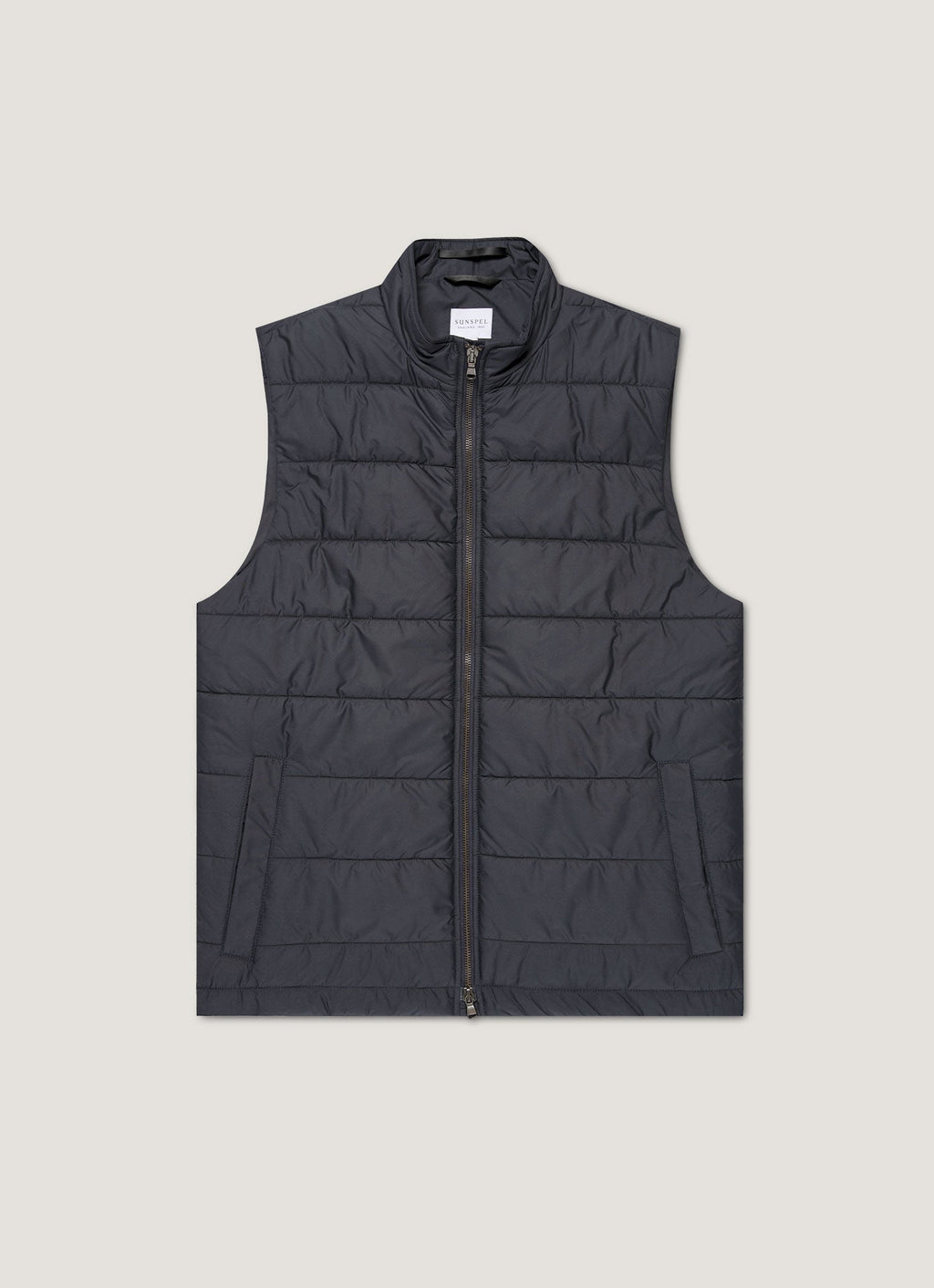 Gilet matelassé sans manches pour homme en bleu marine foncé