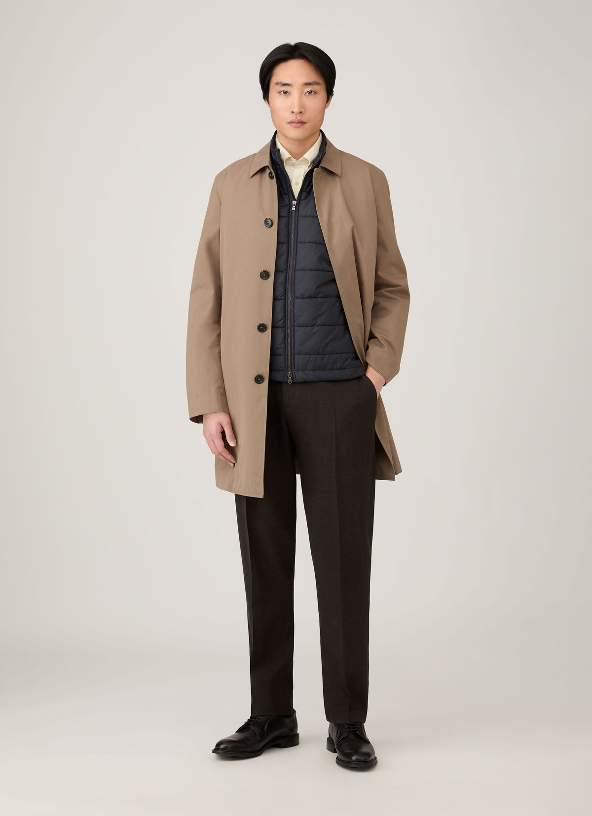 Gilet matelassé sans manches pour homme en bleu marine foncé