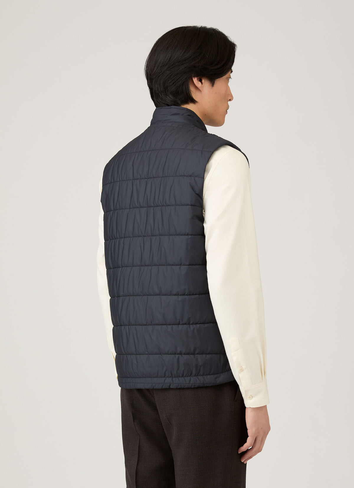 Gilet matelassé sans manches pour homme en bleu marine foncé