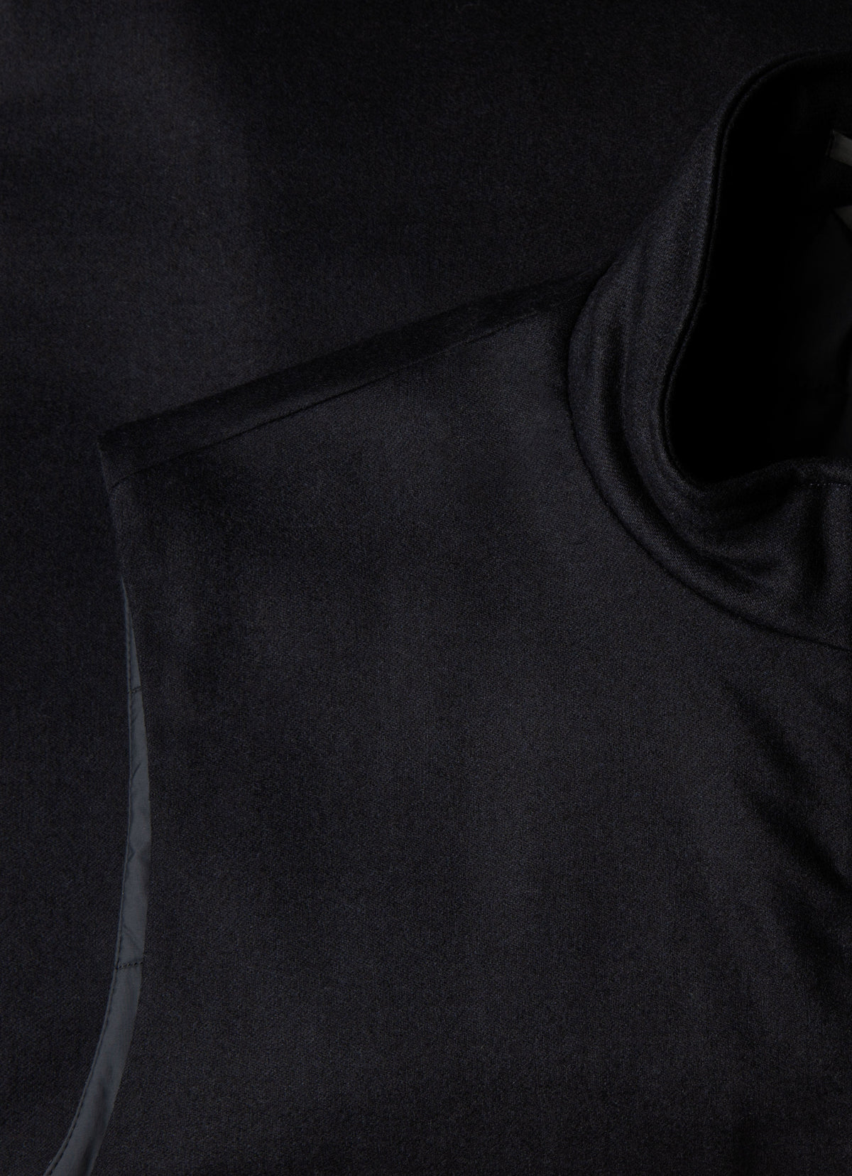 Gilet sans manches zippé en cachemire et laine mérinos bleu marine pour homme