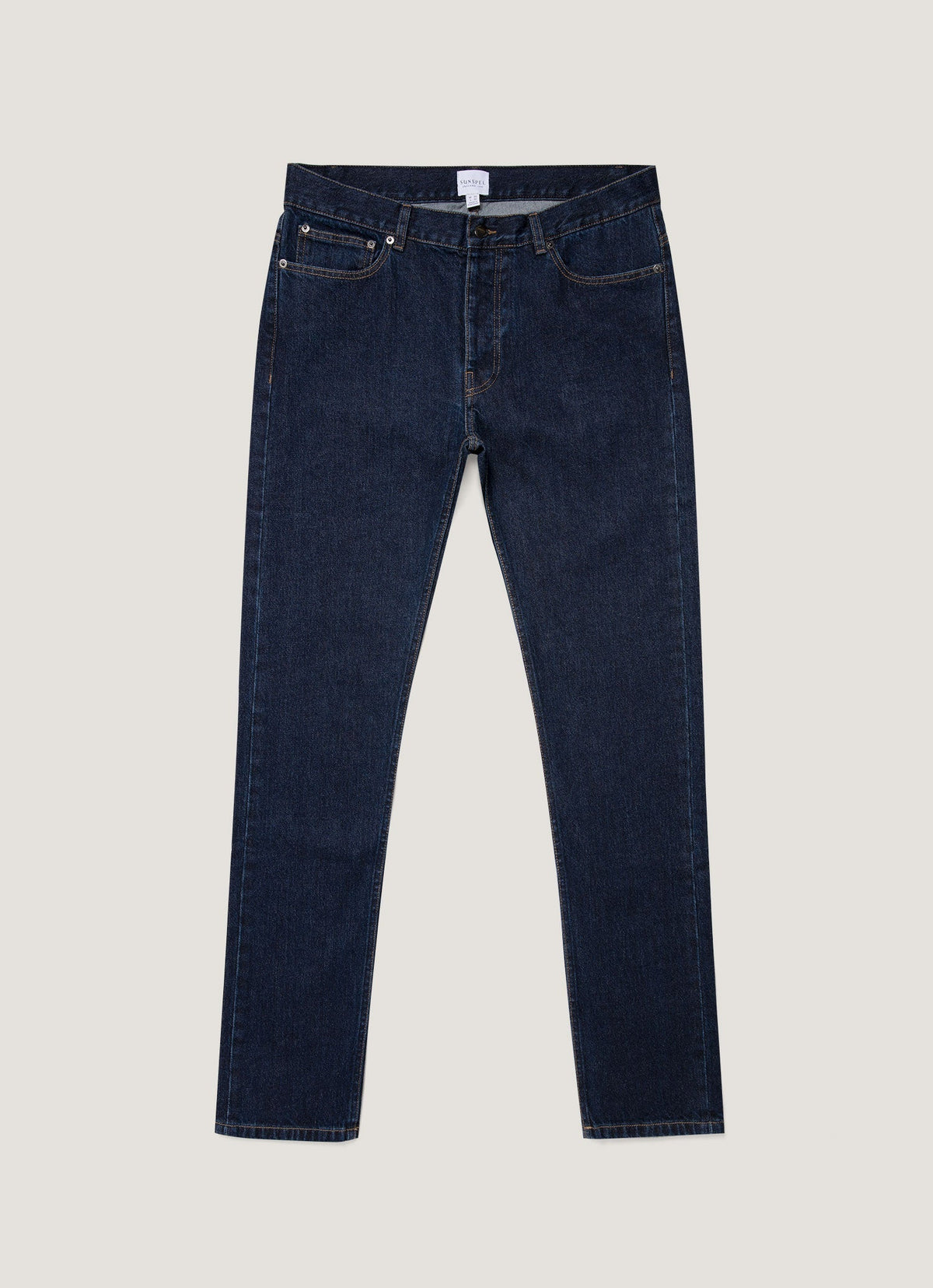 Jean coupe droite délavage foncé Regular Fit bleu marine