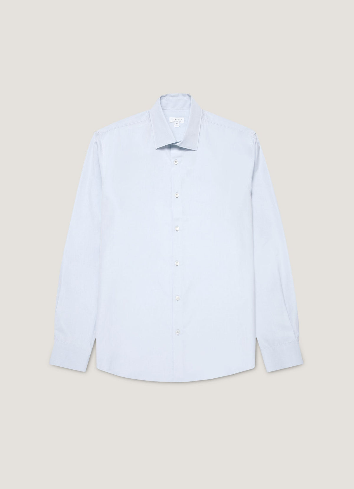 Chemise Habillée Homme Coton Sea Island Manches Longues Bleu Ciel Coupe Classique
