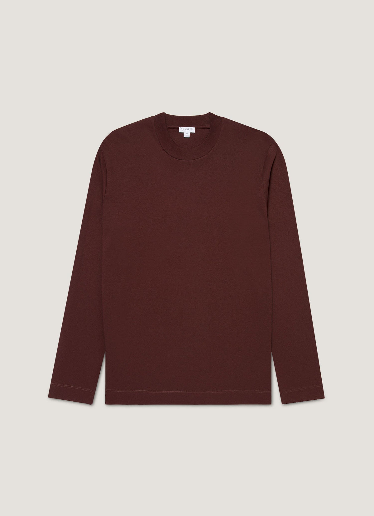 T-shirt homme manches longues coton épais coupe décontractée Rouge foncé