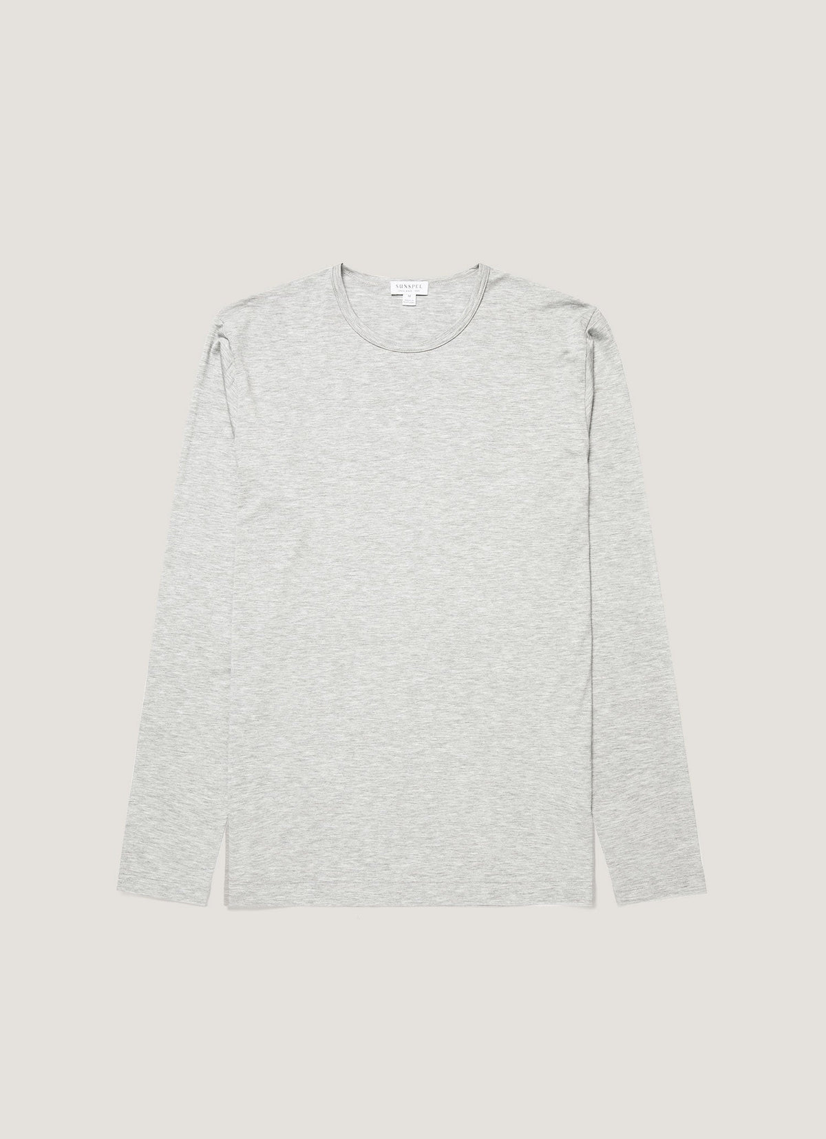 T-shirt homme à manches longues en Tencel™ gris chiné