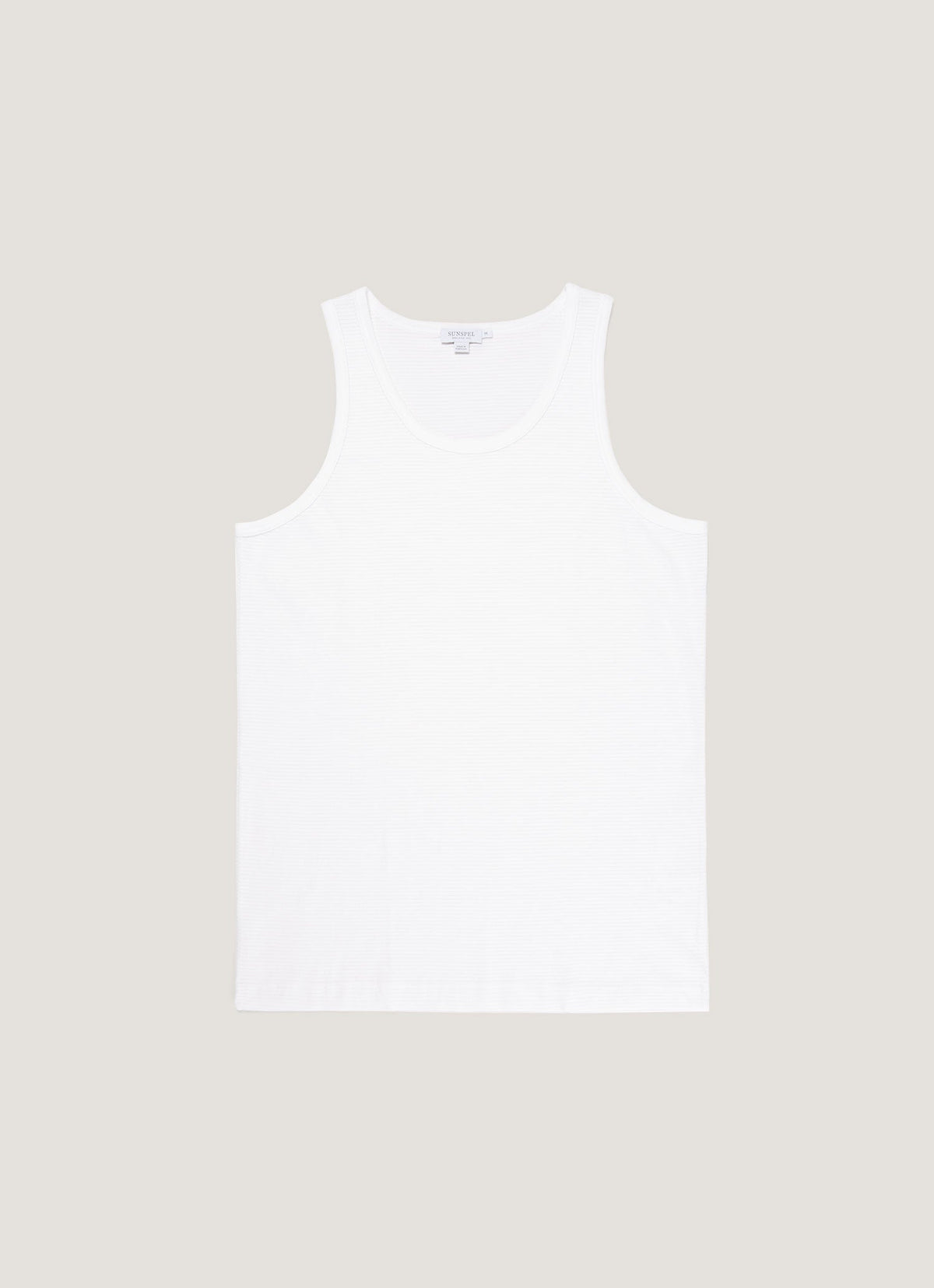 Débardeur en coton ajouré blanc pour homme