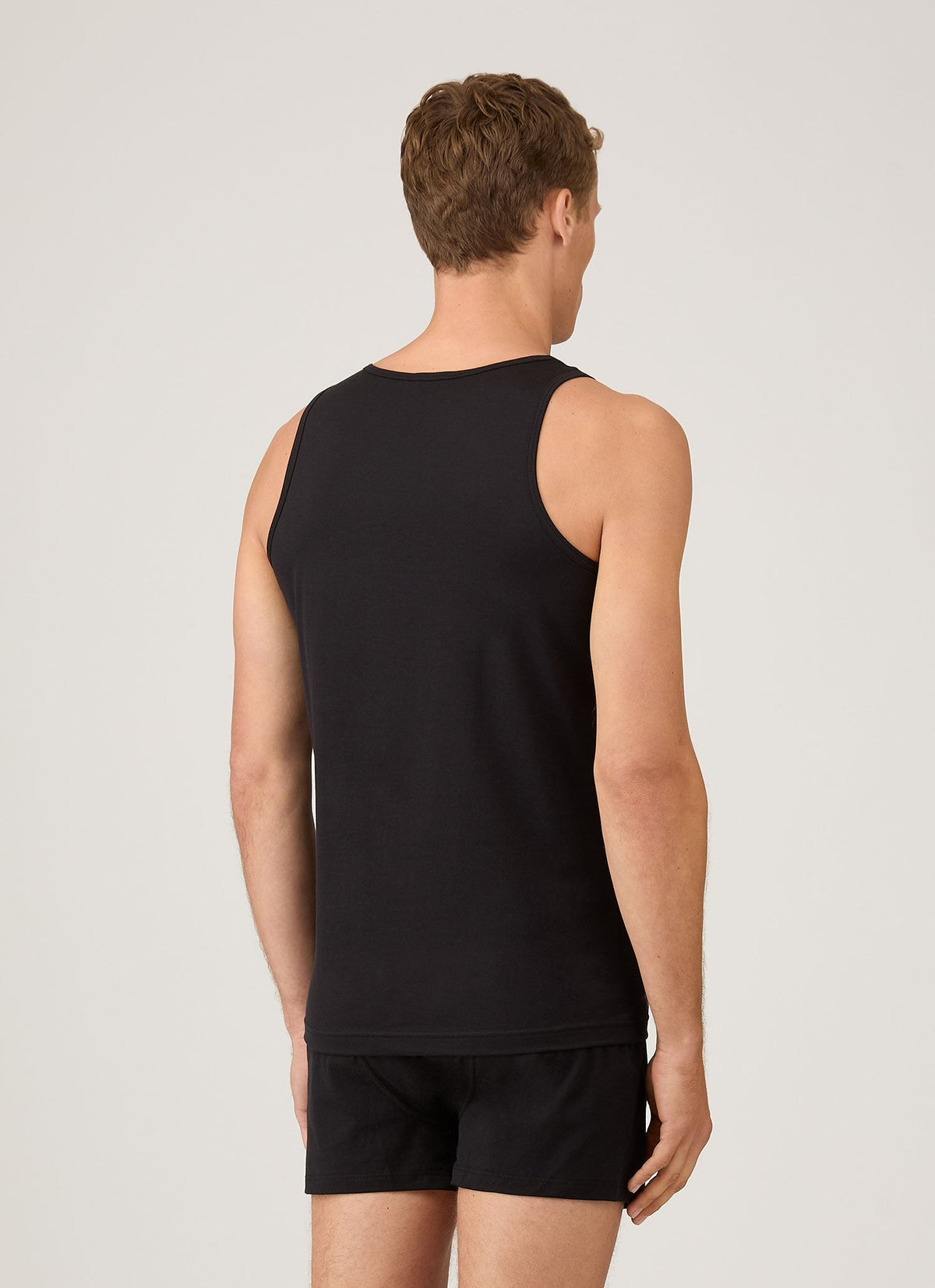Débardeur Homme en Coton Superfin Noir